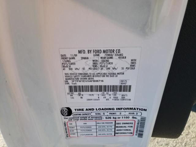 Photo 10 from auction – 2010 FORD F150 SUPER with VIN 1FTFW1EVXAFB06716