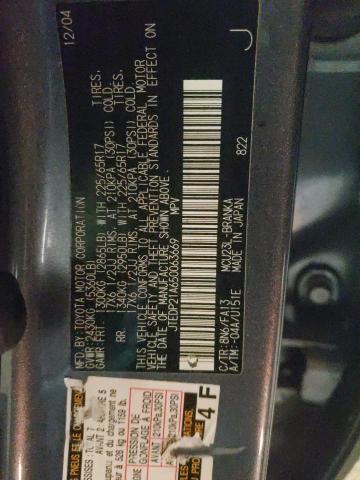 Photo 10 from auction – 2005 TOYOTA HIGHLANDER with VIN JTEDP21A650063669