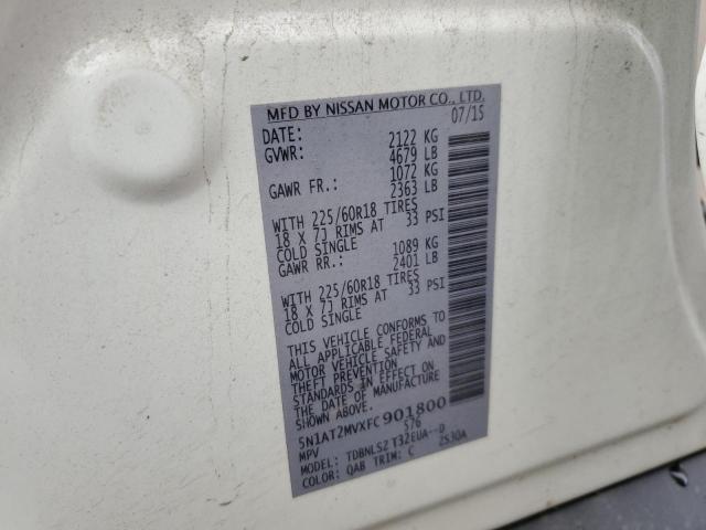 Photo 10 from auction – 2015 NISSAN ROGUE S with VIN 5N1AT2MVXFC901800