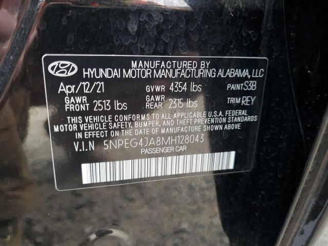 Photo 10 from auction – 2021 HYUNDAI SONATA SE with VIN 5NPEG4JA8MH128043