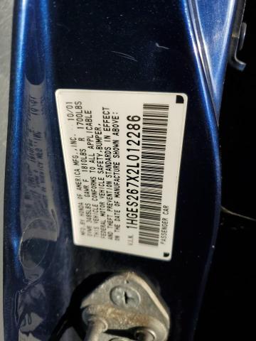 Photo 10 from auction – 2002 HONDA CIVIC EX with VIN 1HGES267X2L012286