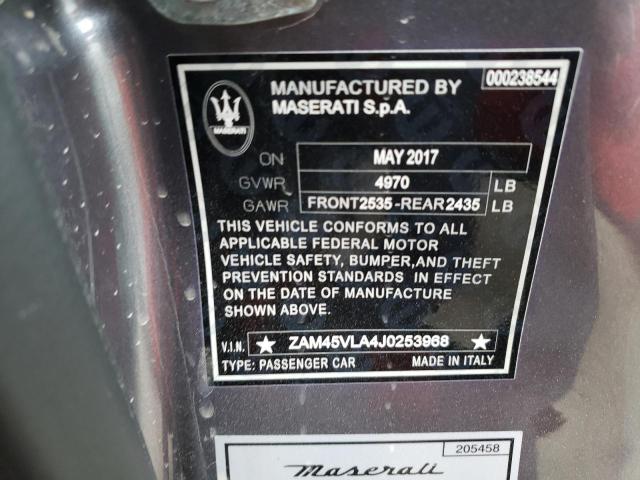 Photo 10 from auction – 2018 MASERATI GRANTURISM with VIN ZAM45VLA4J0253968