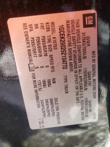 Photo 10 from auction – 2009 CHEVROLET SILVERADO with VIN 1GCEK29029Z104772