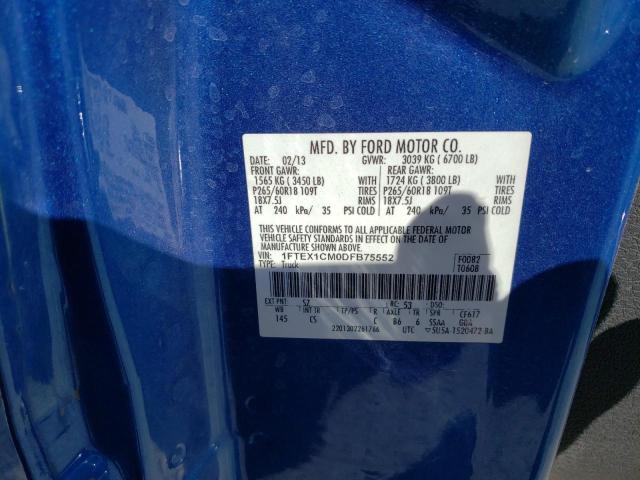 Photo 10 from auction – 2013 FORD F150 SUPER with VIN 1FTEX1CM0DFB75552