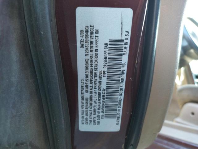 Photo 10 from auction – 2000 SUBARU LEGACY OUT with VIN 4S3BH6658Y6664742