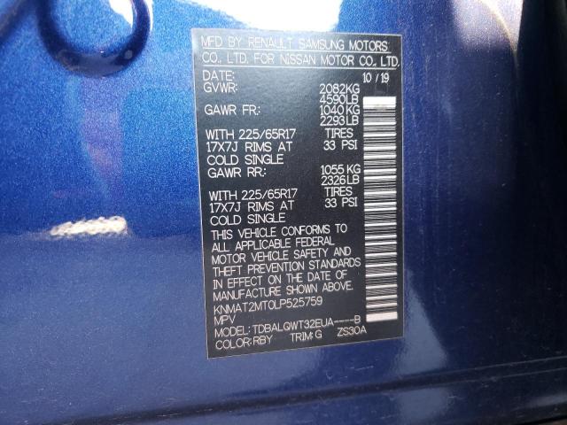 Photo 10 from auction – 2020 NISSAN ROGUE S with VIN KNMAT2MT0LP525759