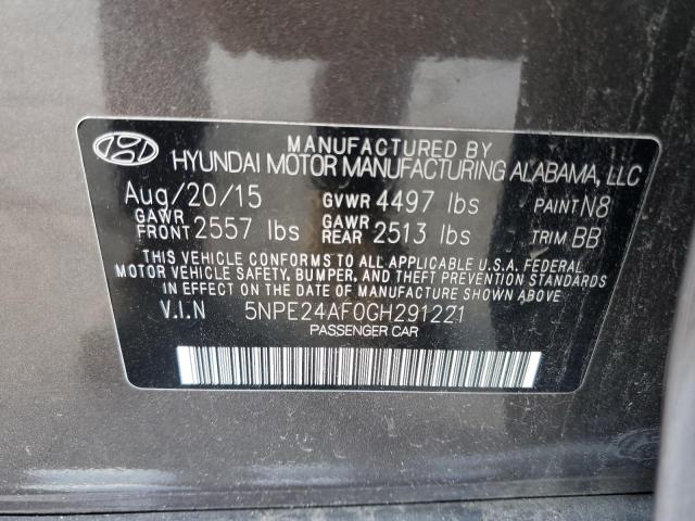 Photo 10 from auction – 2016 HYUNDAI SONATA SE with VIN 5NPE24AF0GH291221