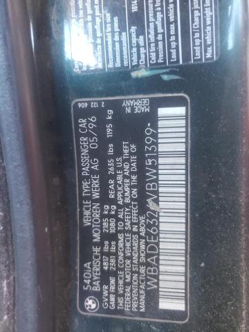 Photo 10 from auction – 1997 BMW 540 I AUTO with VIN WBADE6326VBW51399