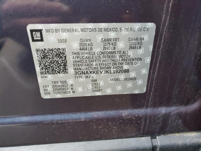 Photo 10 from auction – 2019 CHEVROLET EQUINOX LT with VIN 3GNAXKEV3KL192088