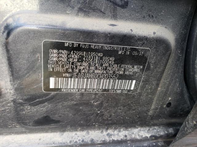 Photo 10 from auction – 2012 SUBARU IMPREZA LI with VIN JF1GJAH60CH003552
