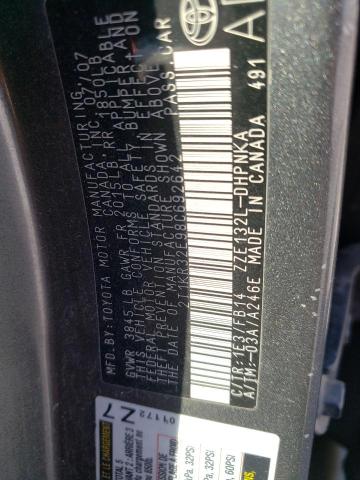 Photo 10 from auction – 2008 TOYOTA COROLLA MA with VIN 2T1KR32E98C692642