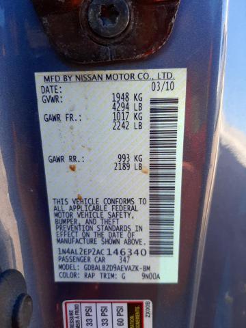 Photo 10 from auction – 2010 NISSAN ALTIMA S with VIN 1N4AL2EP2AC146340