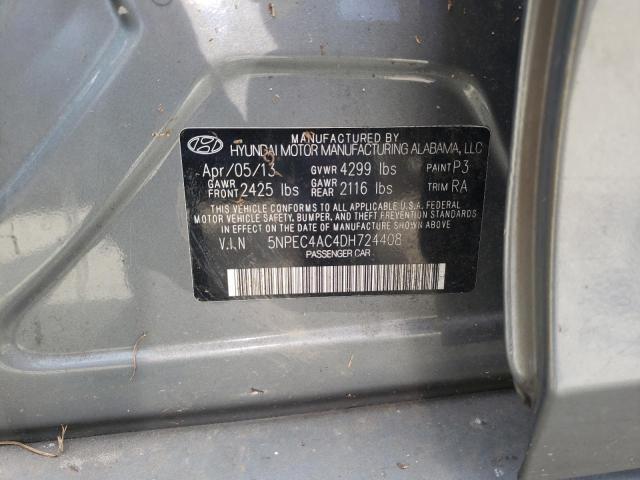 Photo 10 from auction – 2013 HYUNDAI SONATA SE with VIN 5NPEC4AC4DH724408
