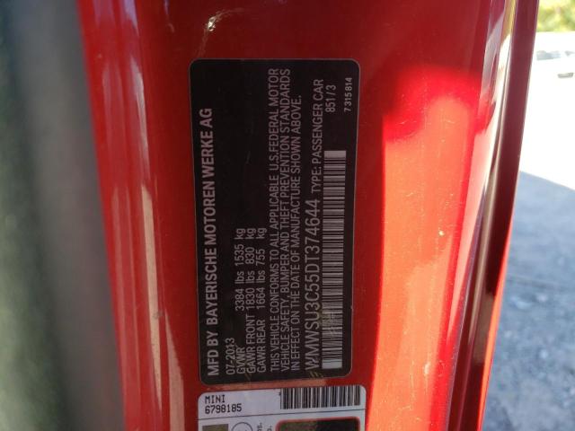 Photo 10 from auction – 2013 MINI COOPER with VIN WMWSU3C55DT374644