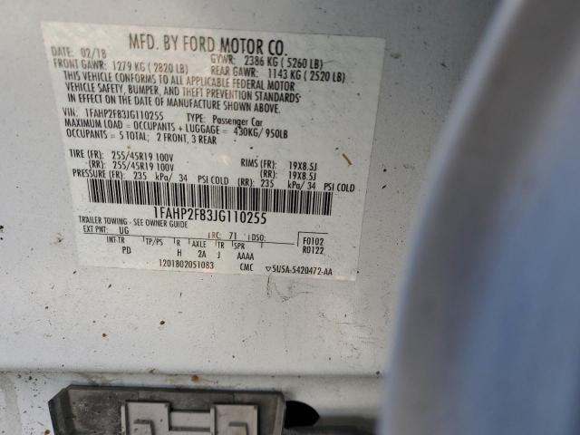 Photo 10 from auction – 2018 FORD TAURUS LIM with VIN 1FAHP2F83JG110255
