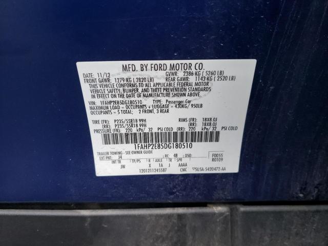 Photo 10 from auction – 2013 FORD TAURUS SEL with VIN 1FAHP2E85DG180510
