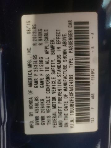 Photo 10 from auction – 2015 ACURA TLX TECH with VIN 19UUB2F5XFA024899