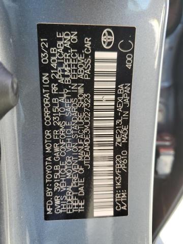 Photo 10 from auction – 2021 TOYOTA COROLLA LE with VIN JTDEAMDE3MJ027323