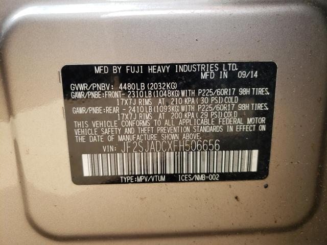 Photo 10 from auction – 2015 SUBARU FORESTER 2 with VIN JF2SJADCXFH506656