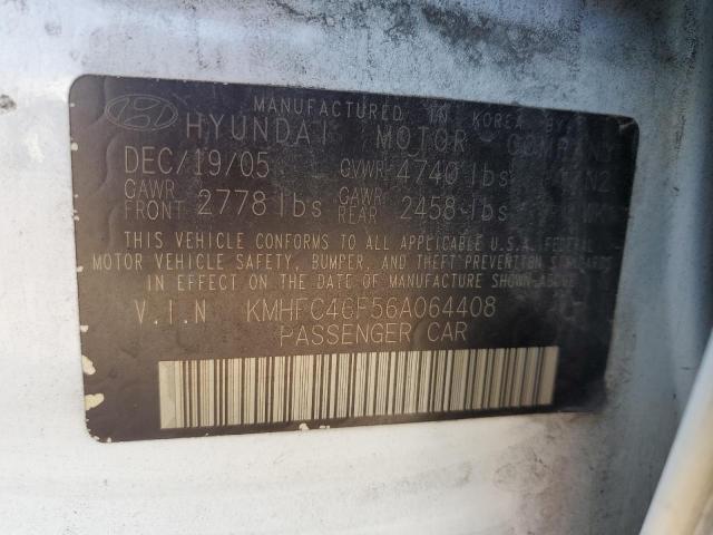 Photo 10 from auction – 2006 HYUNDAI AZERA SE with VIN KMHFC46F56A064408