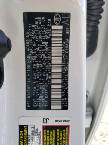 Photo 10 from auction – 2011 TOYOTA COROLLA BA with VIN 2T1BU4EE0BC658421