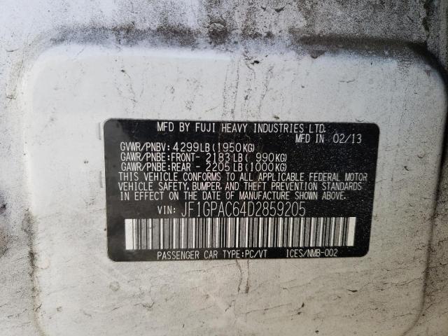 Photo 10 from auction – 2013 SUBARU IMPREZA PR with VIN JF1GPAC64D2859205