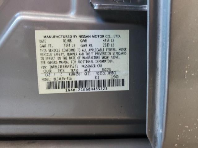 Photo 10 from auction – 2008 NISSAN ALTIMA 3.5 with VIN 1N4BL21E68N485223