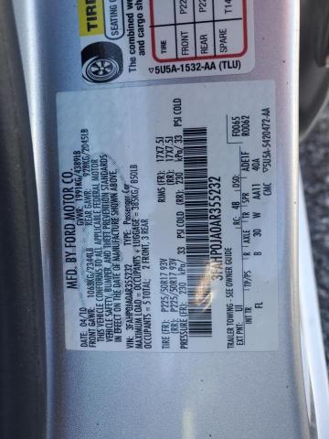 Photo 10 from auction – 2010 FORD FUSION SEL with VIN 3FAHP0JA0AR355232