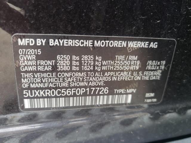 Photo 10 from auction – 2015 BMW X5 XDRIVE3 with VIN 5UXKR0C56F0P17726