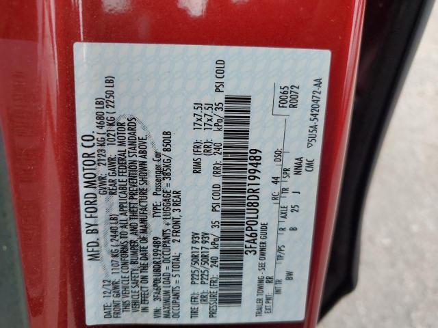 Photo 10 from auction – 2013 FORD FUSION SE with VIN 3FA6P0LU8DR199489