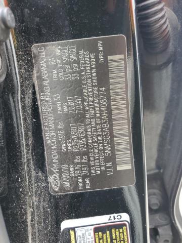 Photo 10 from auction – 2010 HYUNDAI SANTA FE G with VIN 5NMSG3AB3AH408774
