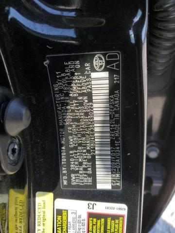 Photo 10 from auction – 2011 TOYOTA COROLLA BA with VIN 2T1BU4EE3BC690229