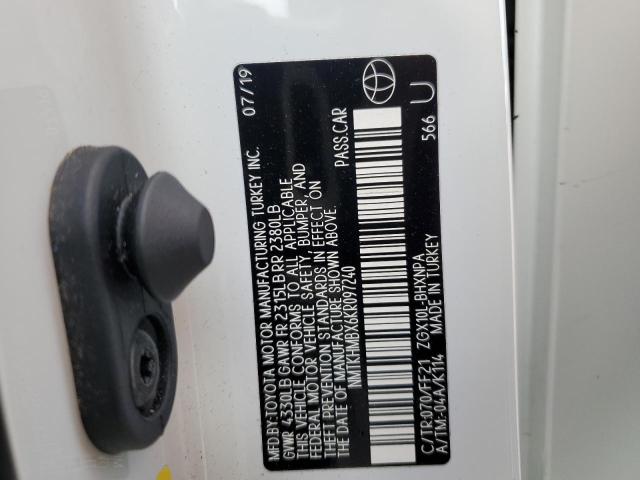 Photo 10 from auction – 2019 TOYOTA C-HR XLE with VIN NMTKHMBX6KR097240