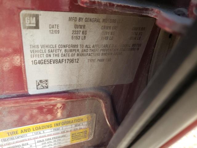 Photo 10 from auction – 2010 BUICK LACROSSE C with VIN 1G4GE5EV8AF179612