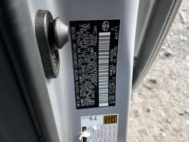 Photo 10 from auction – 2009 TOYOTA PRIUS with VIN JTDKB20U893477594