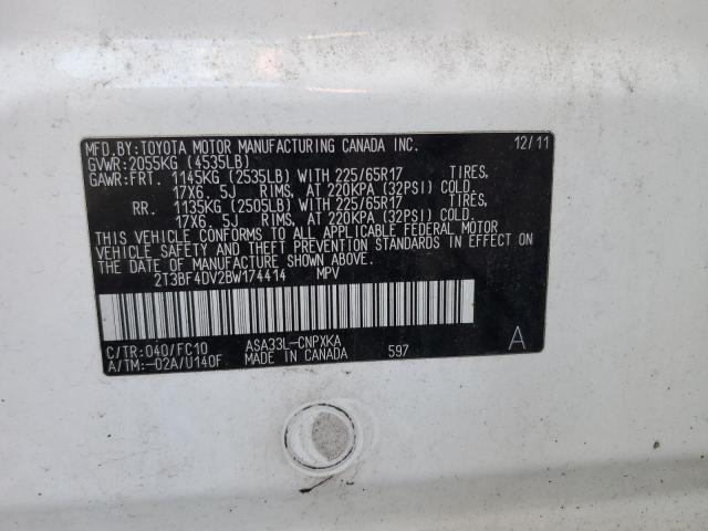 Photo 10 from auction – 2011 TOYOTA RAV4 with VIN 2T3BF4DV2BW174414