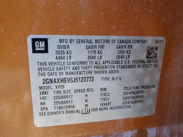 Photo 10 from auction – 2018 CHEVROLET EQUINOX LS with VIN 2GNAXHEV6J6123773