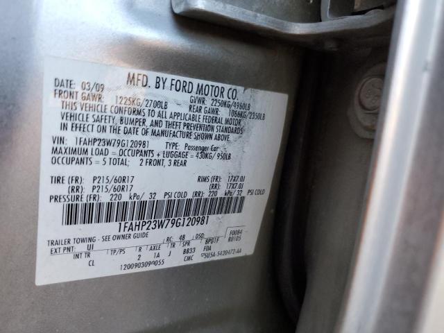 Photo 10 from auction – 2009 FORD TAURUS SE with VIN 1FAHP23W79G120981