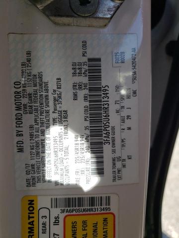 Photo 10 from auction – 2017 FORD FUSION TIT with VIN 3FA6P0SU6HR313495