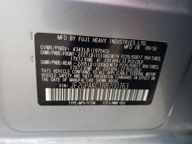 Photo 10 from auction – 2017 SUBARU CROSSTREK with VIN JF2GPAKC1H8200763
