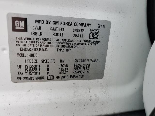 Photo 10 from auction – 2019 BUICK ENCORE with VIN KL4CJASB1KB860473