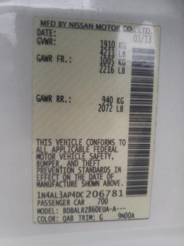 Photo 10 from auction – 2013 NISSAN ALTIMA 2.5 with VIN 1N4AL3AP4DC206781