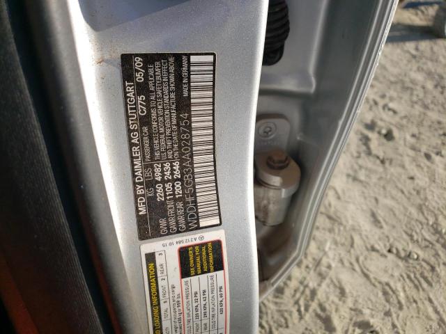 Photo 10 from auction – 2010 MERCEDES-BENZ E 350 with VIN WDDHF5GB3AA028754