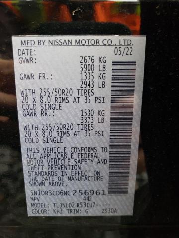 Photo 10 from auction – 2022 NISSAN PATHFINDER with VIN 5N1DR3CD6NC256961