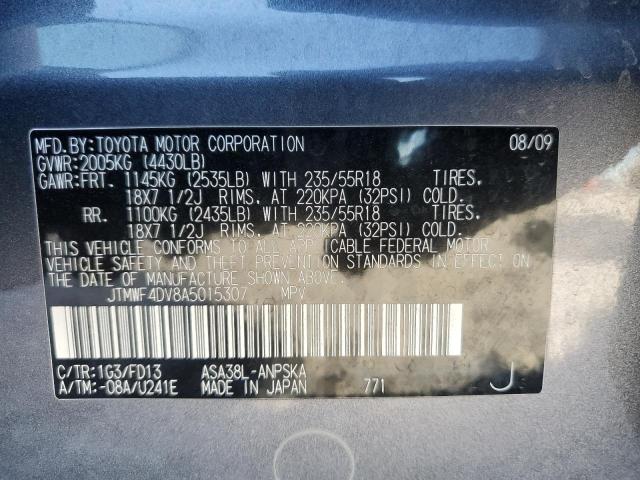 Photo 10 from auction – 2010 TOYOTA RAV4 SPORT with VIN JTMWF4DV8A5015307