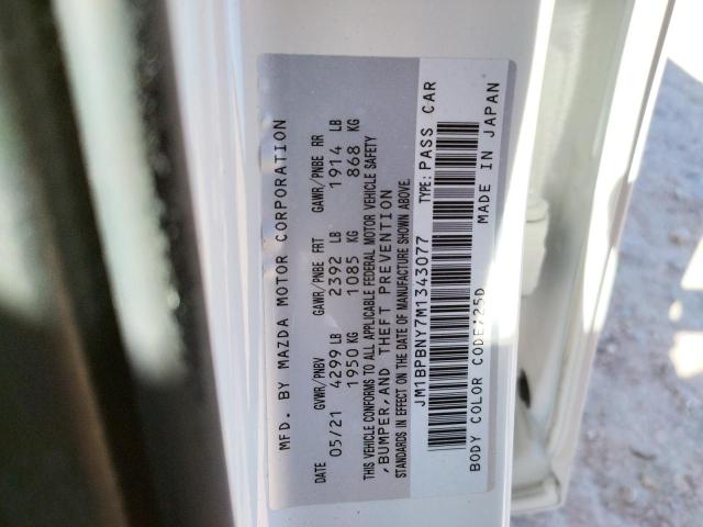 Photo 10 from auction – 2021 MAZDA 3 PREMIUM with VIN JM1BPBNY7M1343077