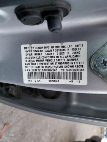 Photo 10 from auction – 2013 HONDA CIVIC LX with VIN 19XFB2F53DE072942