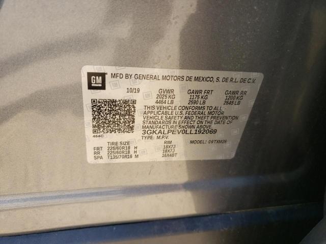 Photo 10 from auction – 2020 GMC TERRAIN SL with VIN 3GKALPEV0LL192069