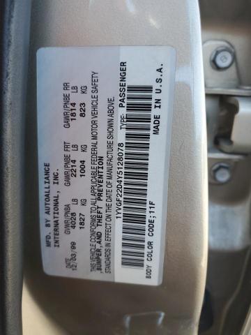 Photo 10 from auction – 2000 MAZDA 626 ES with VIN 1YVGF22D4Y5128078