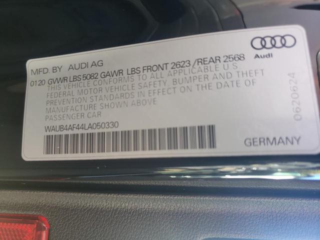 Photo 10 from auction – 2020 AUDI S4 PREMIUM with VIN WAUB4AF44LA050330
